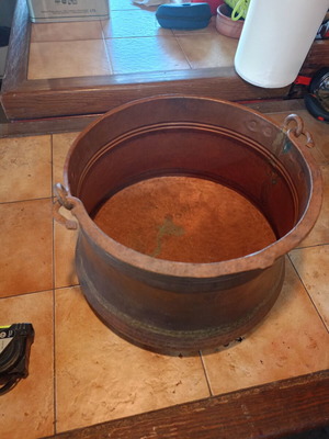 Copper cauldron new from dowry, traditional