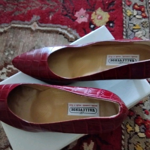 Vale Verde leather pumps new, burgundy orthopedic size 41
