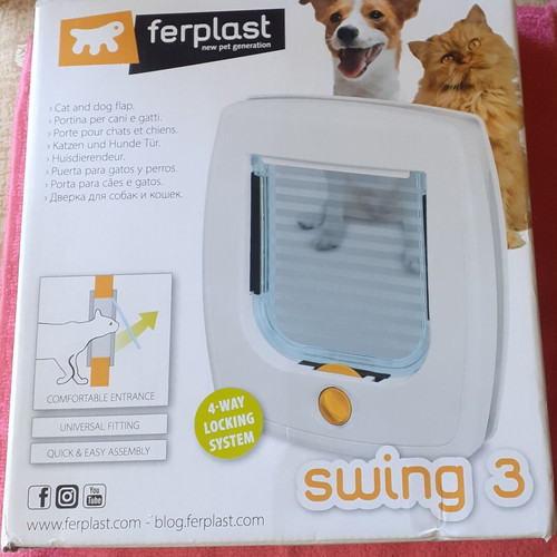 Plastic Pet Door with Entry Control, New
