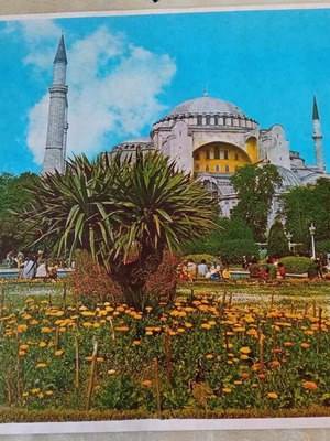 Hagia Sophia poster used, large 70x50 cm Turkish origin