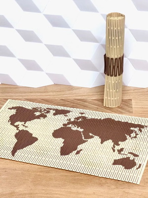 Foldable world map new for easy transport