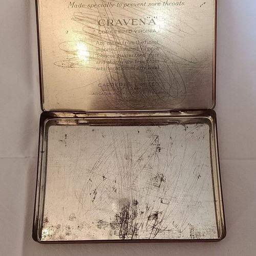 Virginia Craven A cigarette box used, London 1950