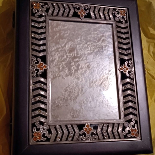Key wallet new with wood effect and mirror finish