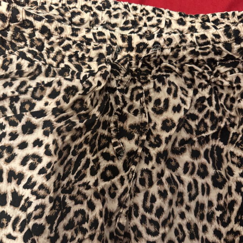 Leopard print pants one size, handmade, like new