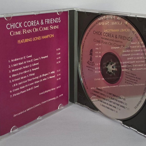 Chick Corea & Friends Featuring Lionel Hampton Come Rain Or Come Shine CD like new