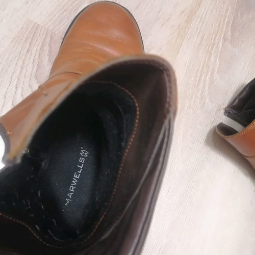 Motorex men's boots made of natural leather used, size 43