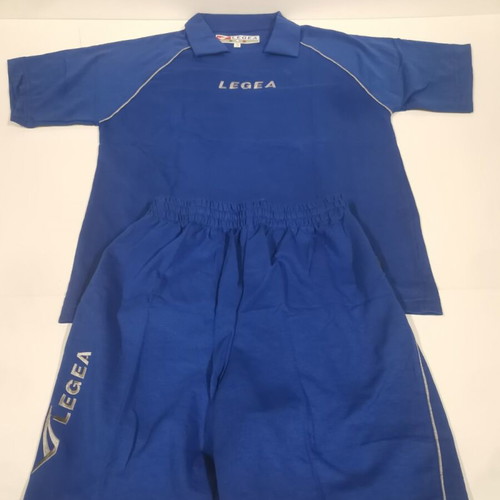 Football training kit new, size S, blue-gray