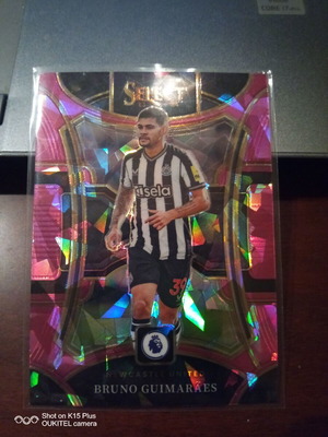 Κάρτα Panini Select Premier League 2023-24 Bruno Guimaraes Mezzanine Pink Ice σαν καινούργιο