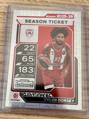 Tyler Dorsey Olympiacos Panini Euroleague 2025-26 card