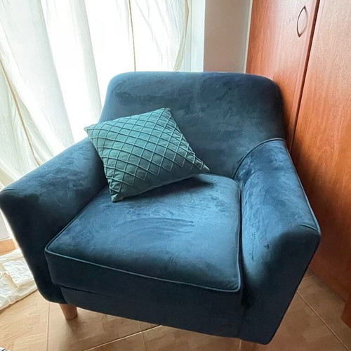 Velvet armchair brand new
