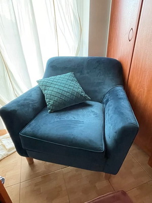 Velvet armchair brand new