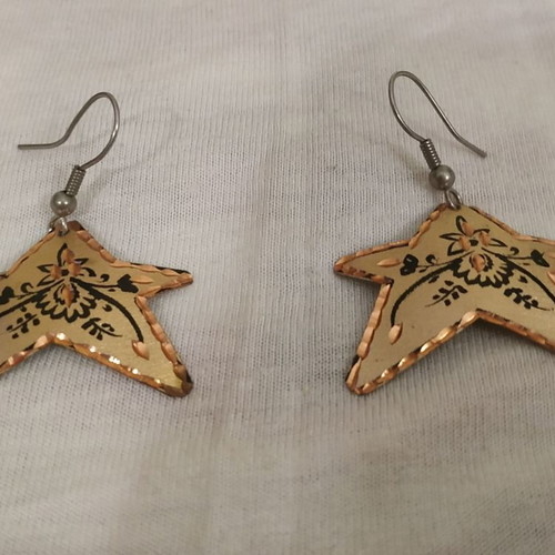 Star earrings used
