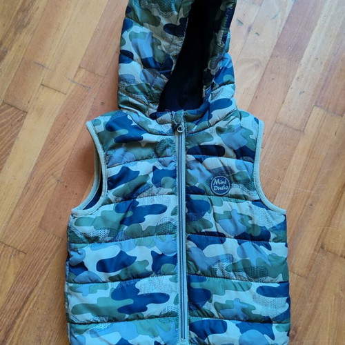 Sleeveless vest for boy used, military print, 24 months