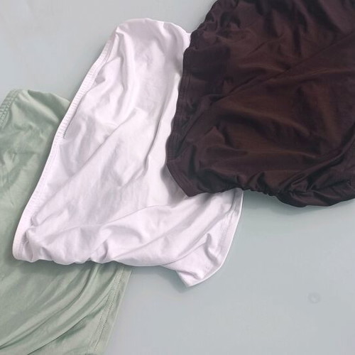3 used Shein strapless tops brown XL, white L, green L