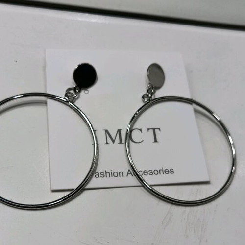 Women's silver hoop earrings new
