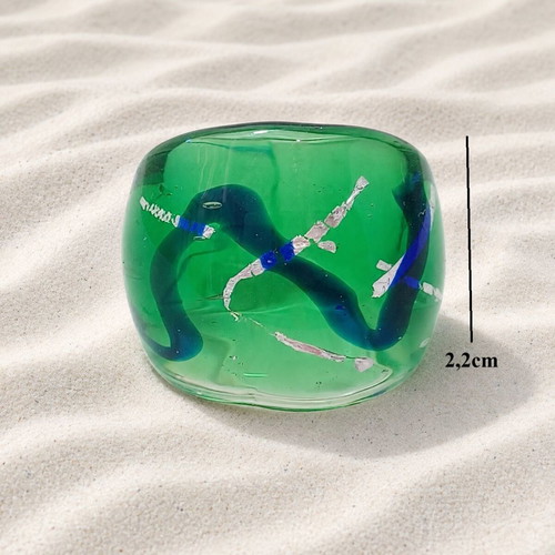 Handmade Murano Glass Ring new, green