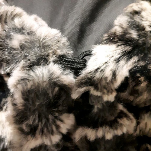 Oscar faux fur short jacket used, gray, size 50 (L)