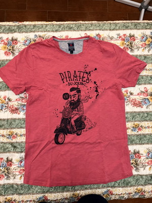 Tresor Original Pirates du Jour men's T-shirt, size L, washed coral