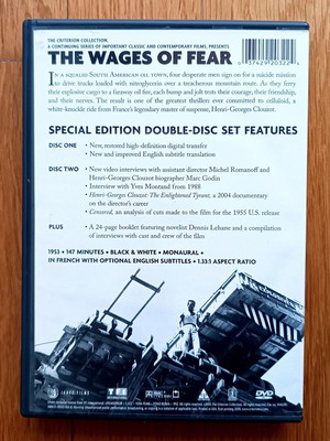 The Wages of Fear (Το Μεροκάματο του Τρόμου) DVD μεταχειρισμένο, Criterion Collection, 2 δίσκοι