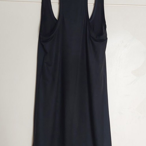 Bershka black dress medium, vinyl look, like new