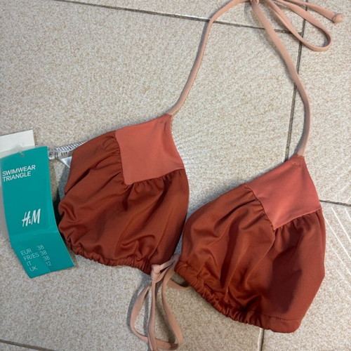 H&M triangle bikini new, red orange, size M