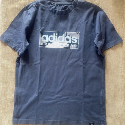 Adidas kids summer t-shirt used, blue, size 152 cm