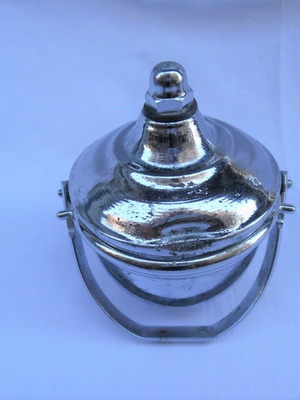 Barber wall-mounted cologne vessel copper nickel-plated