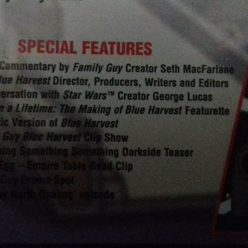 DVD Family Guy Presents Blue Harvest used with English subtitles