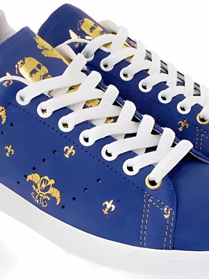 Adidas Stan Smith X krsn μεταχειρισμένα, μπλε με χρυσά σχέδια, μέγεθος 44 2/3