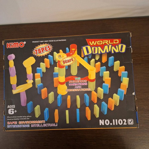 Domino board game new, 78 pieces with marble
