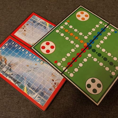 Magnetic travel board games used, Griniaris and Battleship