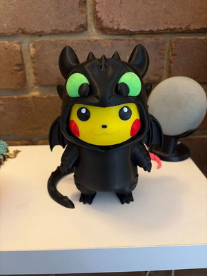 Pikachu x Toothless Poncho Figure new, multi-color finish