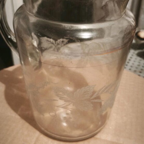 Vintage glass pitcher used