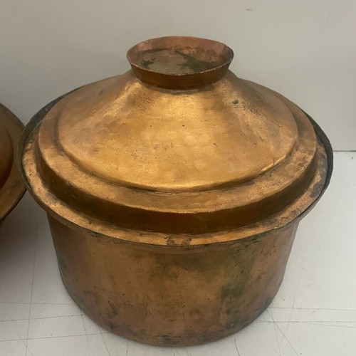 Copper pots used, set of 2