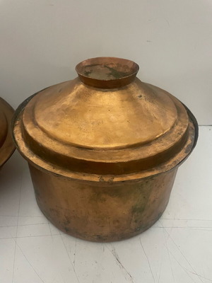 Χάλκινες κατσαρόλες μεταχειρισμένες, 2 τεμάχια