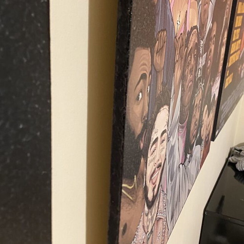 Hip hop icons poster mounted on wood