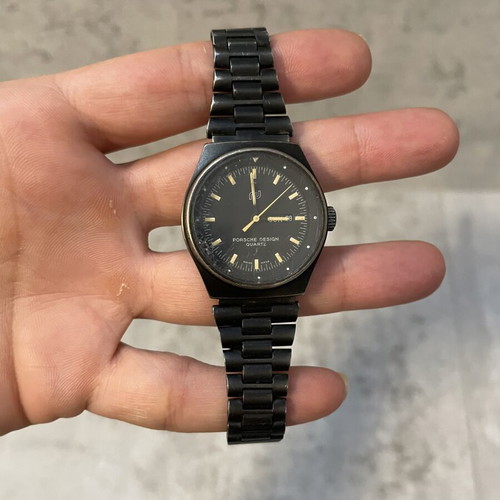 Porsche Design vintage women's quartz watch used, black