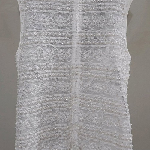 Pinko Top Embroidered With Pearls New, Medium, White