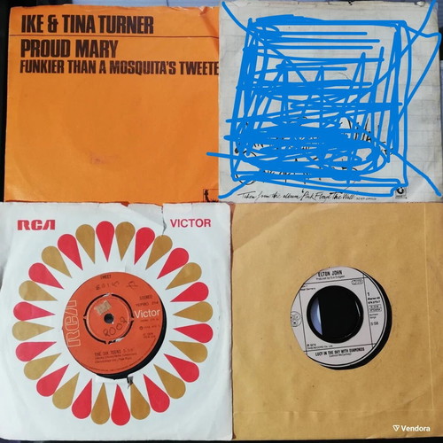 Rock 7" singles pack of 8 used with artists like David Bowie and Elton John