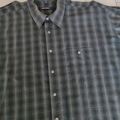 King's Road men's shirt 4XL like new, black checkered