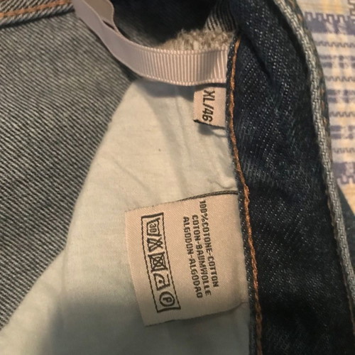 Jean two-tone used, size L-XL with tear