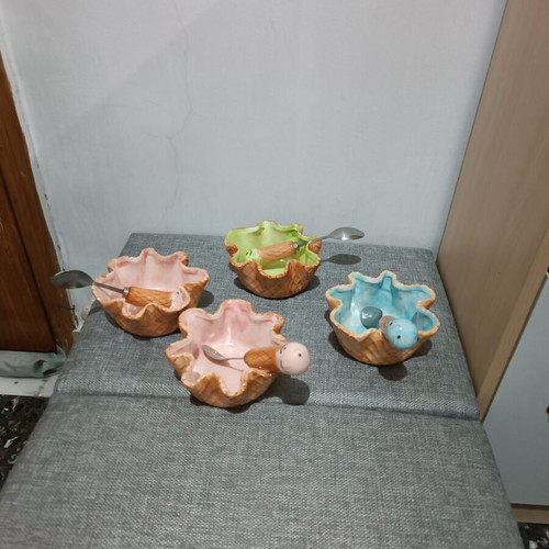 Ice Cream Bowl Set 4 Pieces New