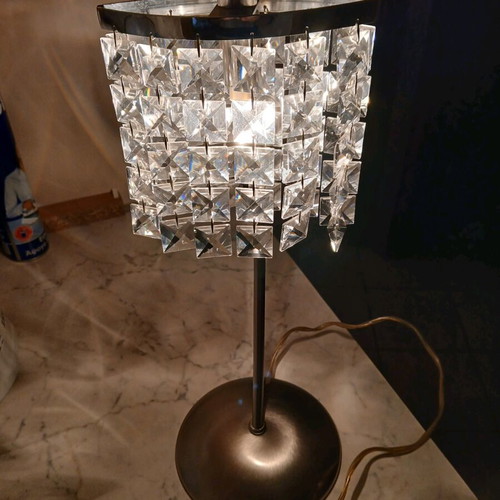 Table lamp with crystals like new