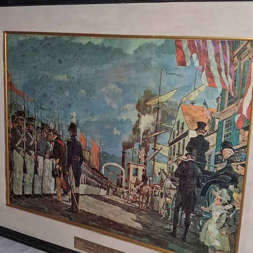 Ken Riley Lafayette and the National Guard canvas print used
