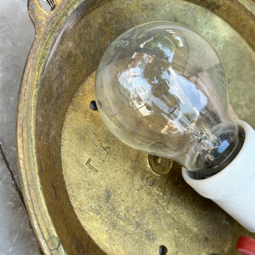 Industrial ceiling/wall light used, bronze, nautical style