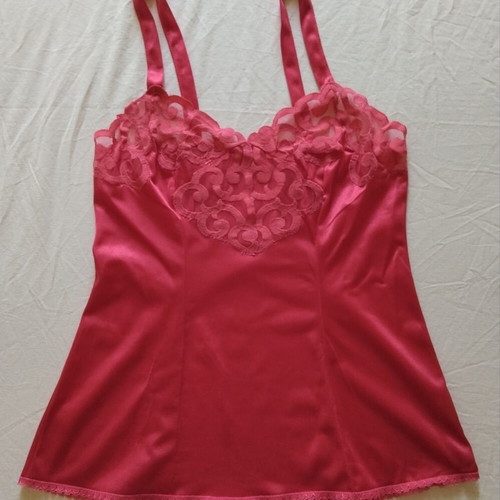 Vintage Set Lingerie Iris new, red satin babydoll size 38