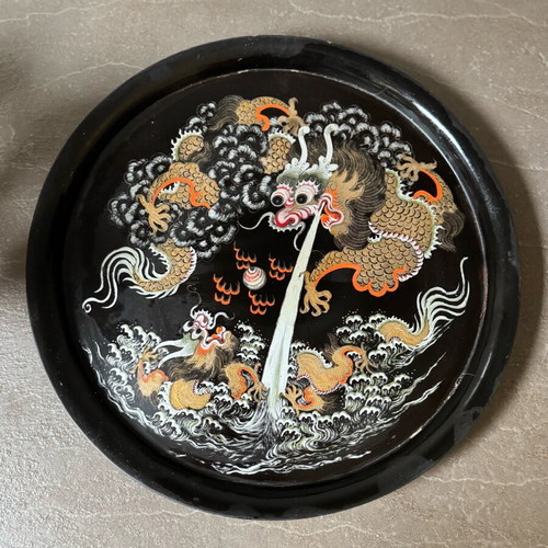 Chinese cocktail set used with tray, shaker and 4 glasses