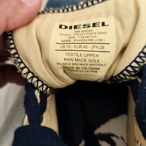 Πάνινα παπούτσια Diesel Exposure Low I Y00321-P1655-T6067 μεταχειρισμένα, σκούρο μπλε