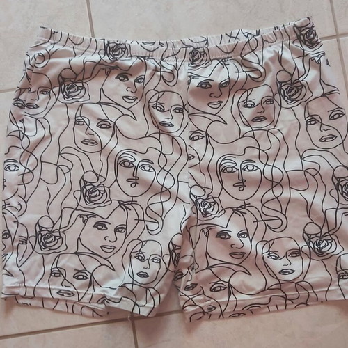 Plus size biker shorts Shein new, size 3XL, black and white