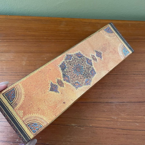 Paperblanks Safavid Leather Look pencil case new with traditional pattern